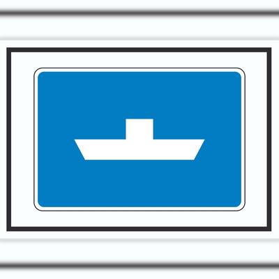 HB-Druck Frei fahrende Fähre Symbol A0 (841x1189mm)
