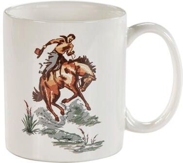 Paseo Road by HiEnd Accents Paseo Road Ranch Life Duffle Bag Green Western Ceramic 4 Piece Mug Set