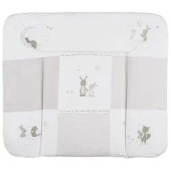 Wickelauflage Fox & Bunny Taupe/Weiß ca. 85x75cm