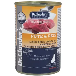 Dr. Clauder Selected Meat Pute & Reis 6x400 g