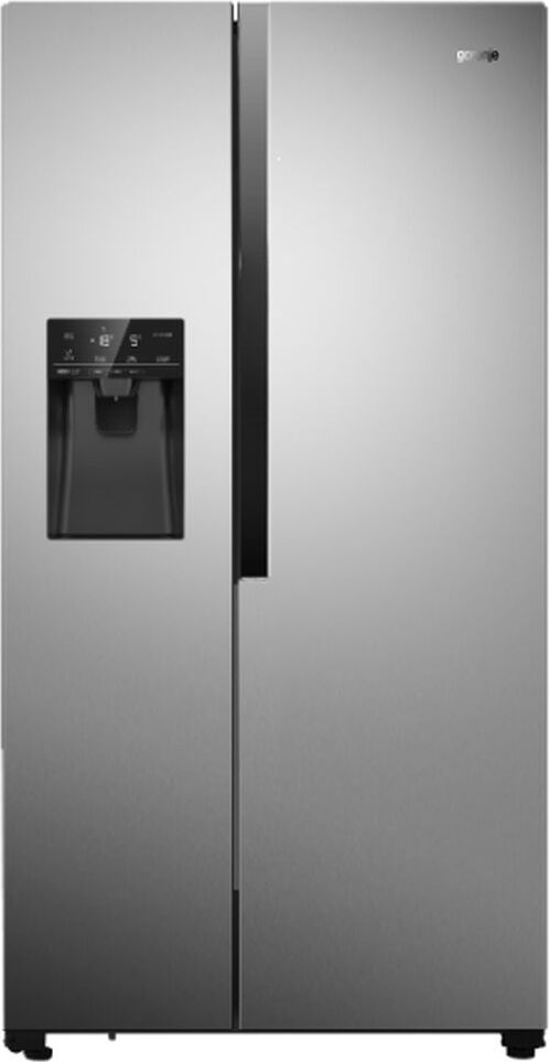 Gorenje NRS9EVX Kühl-Gefrier-Kombination, Side-by-side mit LED-Display, IceMaker, NoFrost, Volumen 562 Liter - Edelstahl Inox