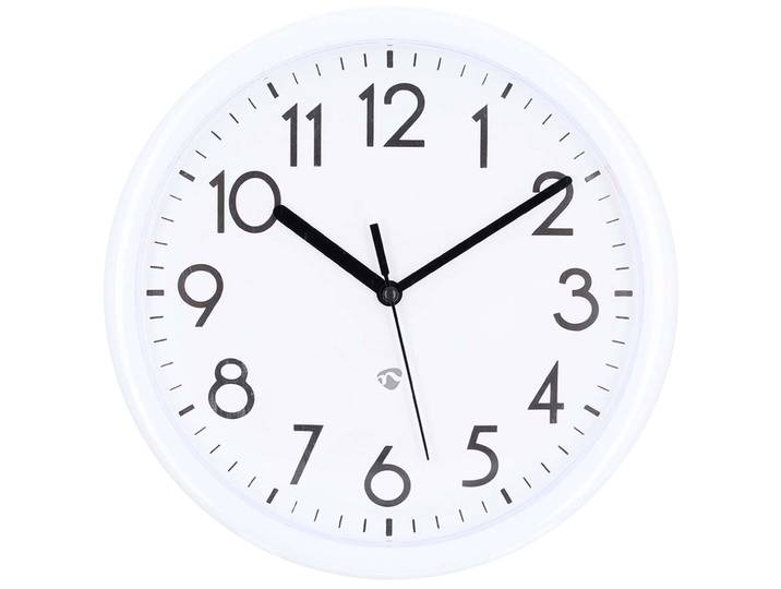 Wanduhr mit Quarzlaufwerk und weissem Hintergrund, Ø 22 cm