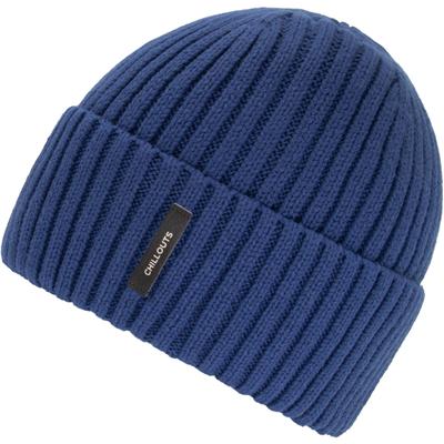 Beanie CHILLOUTS "Luke Hat", Herren, blau, Strick, Obermaterial: 60% Baumwolle, 40% Polyester, Mützen Beanie, Beanie mit minimalistischem Design und maximaler Funktionalität