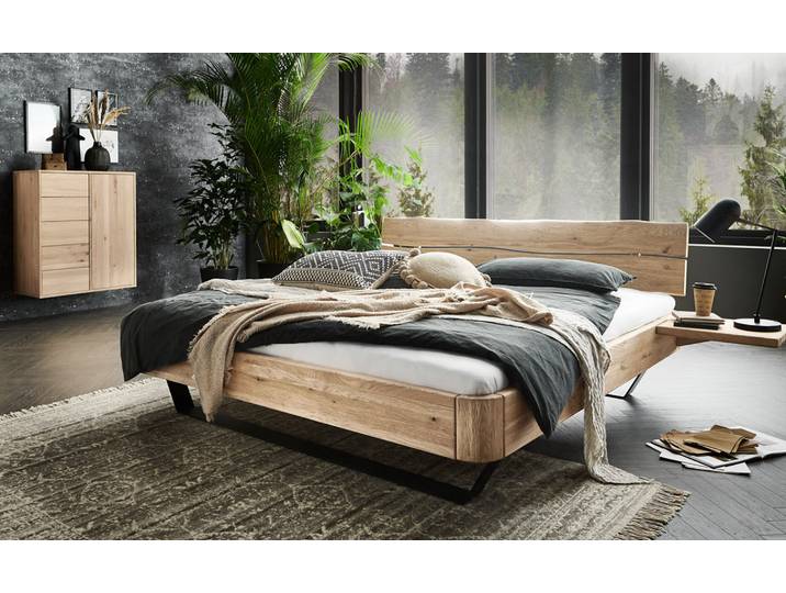 Massivholzbett Easy Sleep aus Wildeiche - sandgestrahlt – 3%-Vorkasse-Rabatt