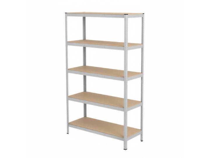 Ochama Étagère de rangement en acier à 5 niveaux – Adaptée pour garage et débarras, Capacité de charge 750 kg, Argent