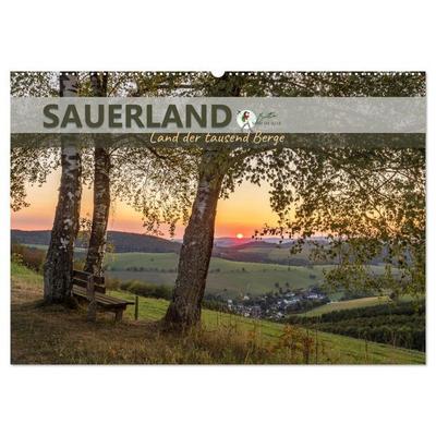 Sauerland - Land der tausend Berge (Wandkalender 2026 DIN A2 quer), CALVENDO Monatskalender