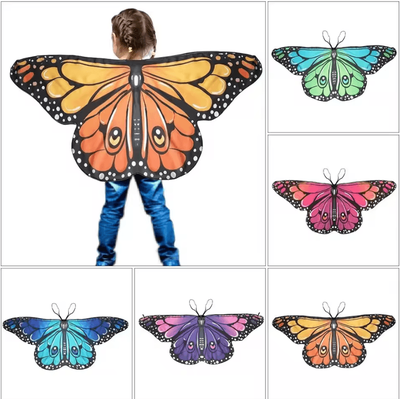 Inspire Curations Butterfly Fairy Wings Cape For Kids Lightweight Pixie Costume Shawl 5