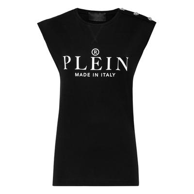 T-Shirt PHILIPP PLEIN "Iconic Plein", Damen, Gr. L, 02, schwarz, Obermaterial: 100% Baumwolle, Shirts T-Shirt