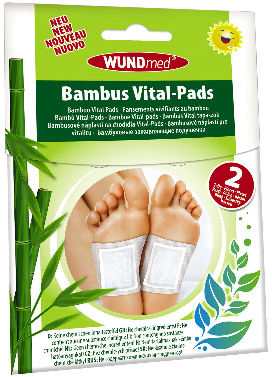 WUNDmed® Bambuspflaster Vital-Pads weiß 2 Pads 02-130