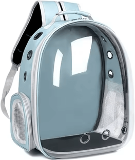 Inspire Curations AstroPaw Space Capsule Pet Backpack Carrier light Blue one Size