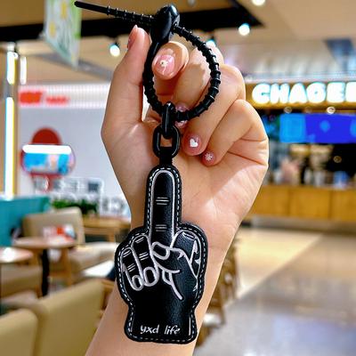 Discount Dollar Deals Cartoon Cat Leather Keychain Cute Bag Accessory For Girls, Perfect Gift black 1