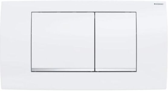 Geberit Twinline30 Betätigungsplatte 115899KJ1 Platte weiss, Designstreifen hochglanz verchromt