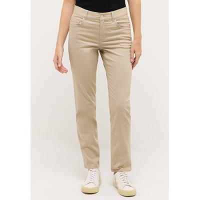 Straight-Jeans ANGELS "DOLLY", Damen, Gr. 44, Länge 32, beige (sand), Web, Obermaterial: 89% Baumwolle, 8% Polyester, 3% Elasthan, Jeans Straight-Jeans