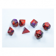 Chessex Würfel - MINI Gemini Purple-Red/gold (7-Mini-Würfelset) 292760