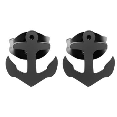 Paar Ohrstecker ADELIA´S "Ohrringe – Ohrstecker aus Edelstahl", Damen, Gr. Damen, Edelstahl, schwarz, Ohrringe, Ideal als Geschenk – dezent und elegant