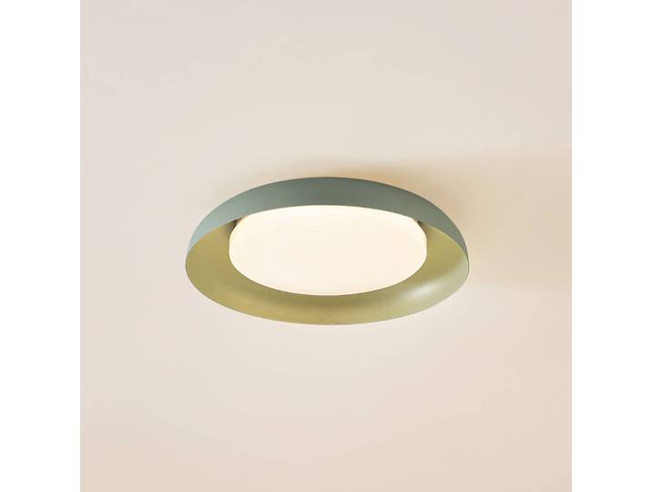 LED-plafondlamp Florie, groen, Woon-/ Eetkamer, Kunststof, Modern, LED plafondlamp