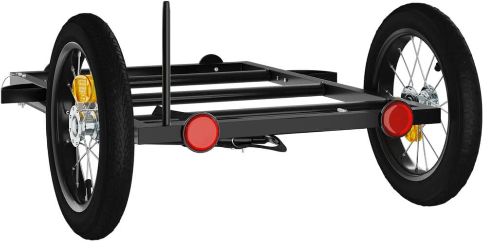 Dakota Fields Bike Trailer Black Iron Black 28cm H x 122cm W x 53cm D