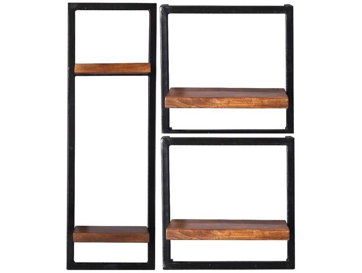 Wandregal Ecuador natur, schwarz Mangoholz B 65 T 25 cm