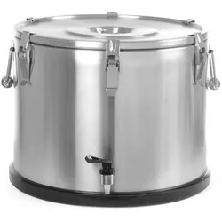 Hendi Isolierter tragbarer Behälter - mit Ablasshahn,, Profi Line, 50L, Ø480x(H)380mm, Getränkespender, Silber