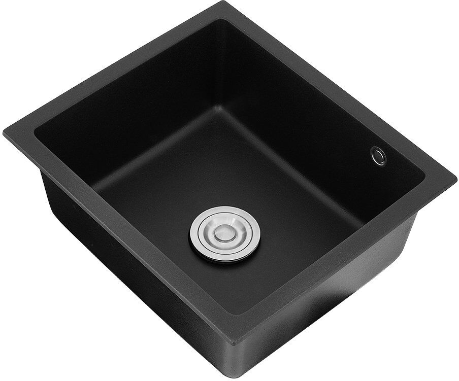 Metro Lane 53mm W Single Bowl Composite Kitchen Sink Black 53mm L
