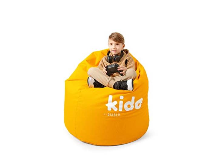 Diablo KIDO Kindersitzsack mit Füllung Gaming Sitzsack Kinder 110x80x80 cm Beanbag Kinderzimmer, Gaming Sessel wasserabweisend, PVC-beschichtet, pflegeleicht, formbar, für Lesen, Spielen, Entspannen