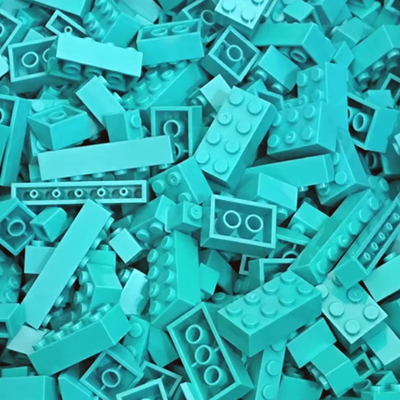 Uplift Curations DIY Building Blocks Bulk Set 120 Or 240PCS Colorful Classic Bricks For Creative Kids light Blue 250g 240pcs