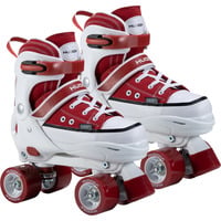 Roller Skates Gr. 36-39, Rollschuhe rot/weiß, Sneaker-Look