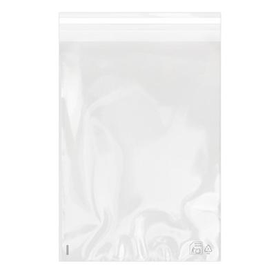 MONOUSO - Flachbeutel BOPP mit Falte Klebstoff 25x35cm G160 (1.000 Stück)