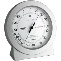 TFA Präzisions-Thermo-Hygrometer, Thermometer + Hygrometer, Weiss