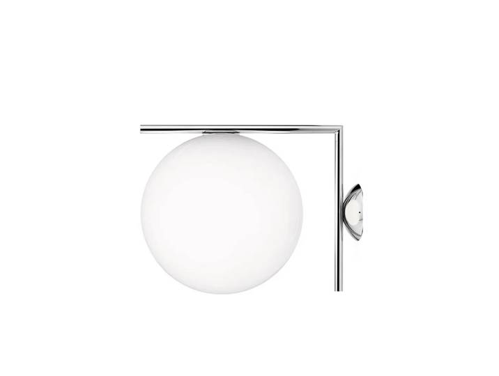 Flos IC lights C/W1 muurlamp Chroom-opaal