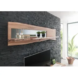 Wandregal Akazie 191x22x38 natur lackiert PURE ACACIA #104