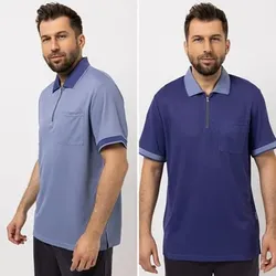 MEN'S TOUCH 2 Poloshirts, 1/2-Arm Mikrofaser Kontrastdetails Brusttasche