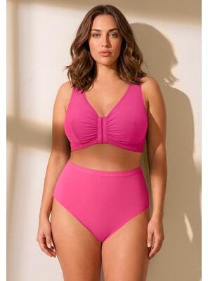 Plus Size Women's Leading Lady® Meryl Cotton Front-Close Wireless Bra by Leading Lady in Very Berry (Size 40 F/G/H)