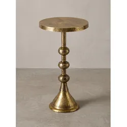 Beistelltisch Aluminium Gold Ø 30x56 cm - ALVOR   Kadima Design