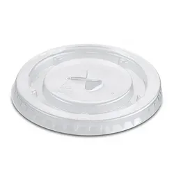 MONOUSO - Deckel Flach mit Kreuz Transp. PET Ø7,9cm (1.000 Stück)