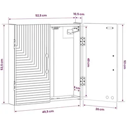 vidaXL Dartboard Schrank