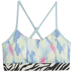 PUMA Move Animal Remix Mid Support Sport-BH Damen 22 - turquoise surf/zen blue XL