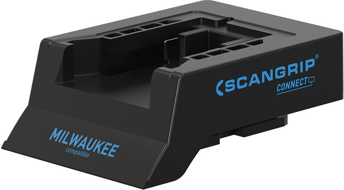 SCANGRIP Milwaukee aansluitmodule, zwart, Milwaukee 18 V/20 V, 110,1 mm