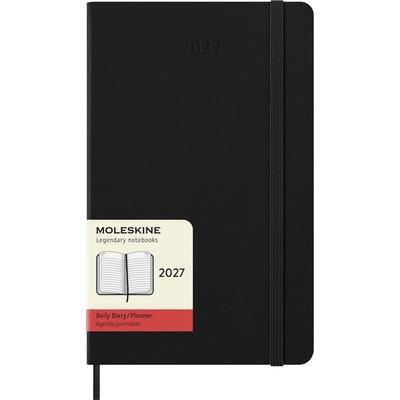 Moleskine 12 Monate Tageskalender 2027, Large/A5, 1 Tag = 1 Seite, fester Einband, Schwarz