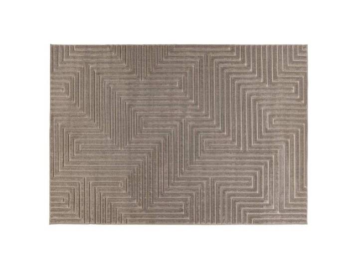 Rio - tapis rectangulaire motif graphique - intérieur et extérieur - taupe - 160x230cm