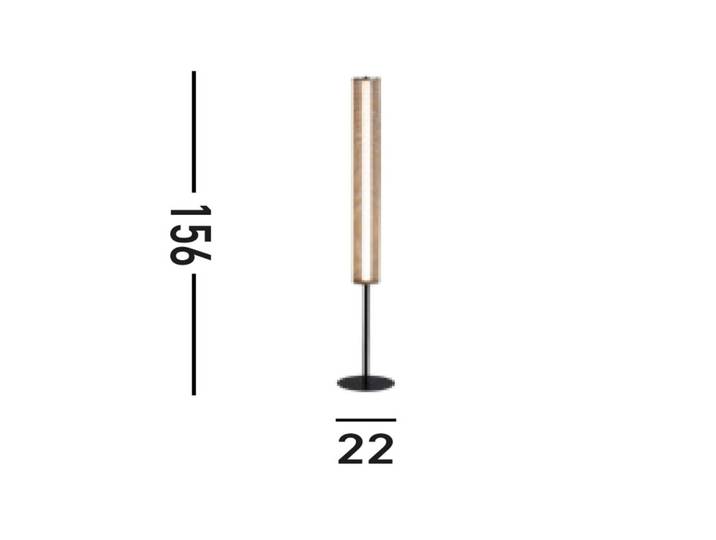 Searchlight LED Stehlampe Thread, dimmbar, messing / gold, für Wohn- / Esszimmer, Metall, LED Stehlampe