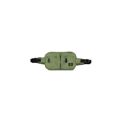 Gürteltasche ALPHA INDUSTRIES "Label Waist Bag", grün (sage, grün), Obermaterial: 100% Polyester. Futter: 100% Nylon, Taschen Gürteltasche