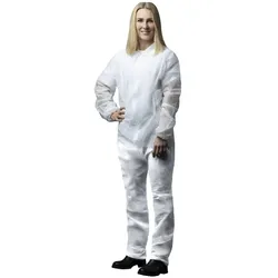MCD Medical Care Dental GmbH Nitras PP-Schutzoverall | weiß | Gr. XXL | mit Kragen | 50 Overalls