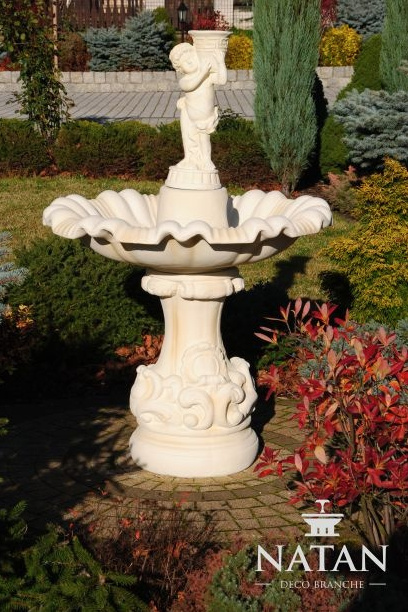Zierbrunnen Springbrunnen Skulptur Brunnen Dekoration Garten Fontaine Napoli