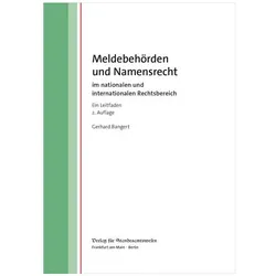 Meldebehörden und Namensrecht, Fachbücher von Gerhard Bangert