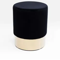 KARE DESIGN Hocker Cherry Stoff Schwarz