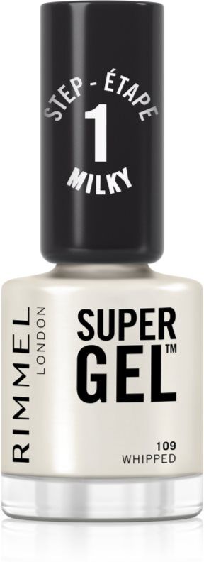 Rimmel Super Gel gel nail polish without UV/LED sealing shade 109 Whipped 12 ml