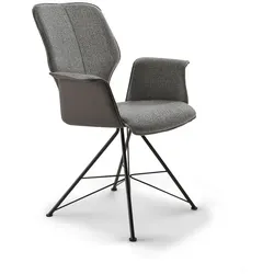 Musterring Stuhl Nevio V1463 Stoff Grau Granit
