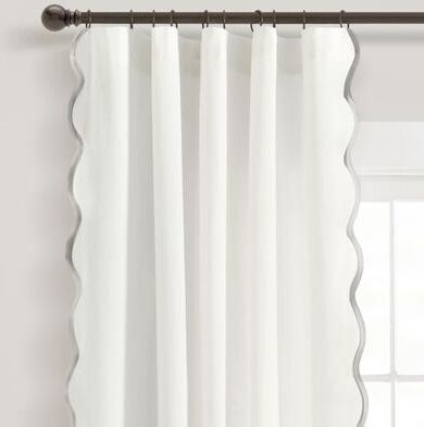 Lush Decor Coastal Chic Scallop Edge Window Curtain Panels