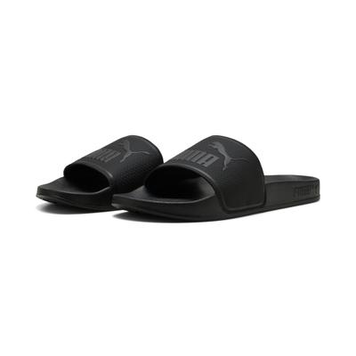 Badesandale PUMA "LEADCAT 20 BX" Gr. 44,5, schwarz (puma schwarz, puma schwarz), Schuhe, Damen, 44,5, Textil, Synthetik, unifarben, gepolsterter Lederriemen, geformtes Fußbett